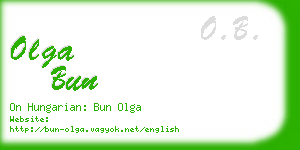 olga bun business card